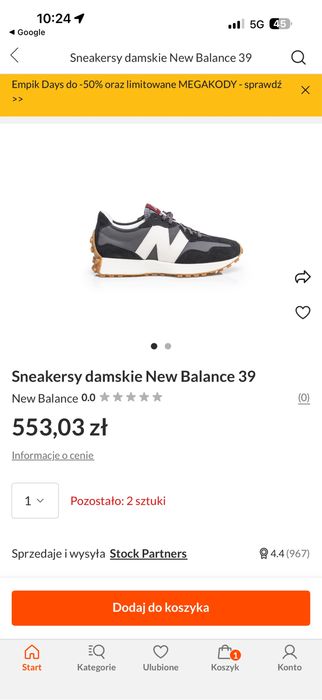 Buty new balance 327