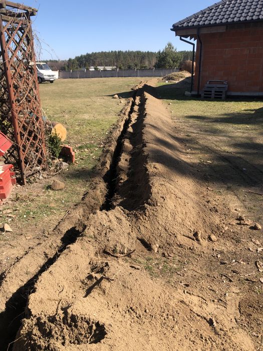 Usługi ogrodnicze glebogryzarką separacyjna , wykopy linowe , drenaże