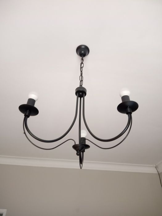 Candeeiro de tecto preto