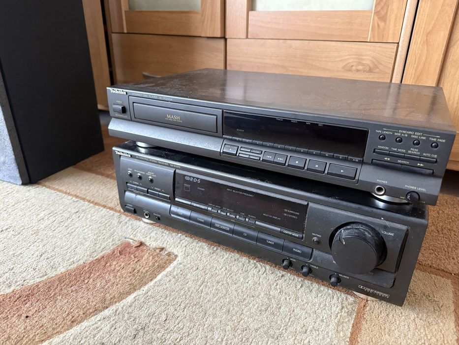 Zestaw audio technics – amplituner + odtwarzacz cd