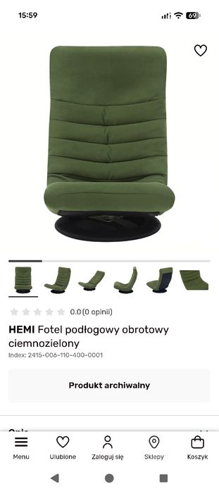Fotel  podłogowy obrotowy HEMI