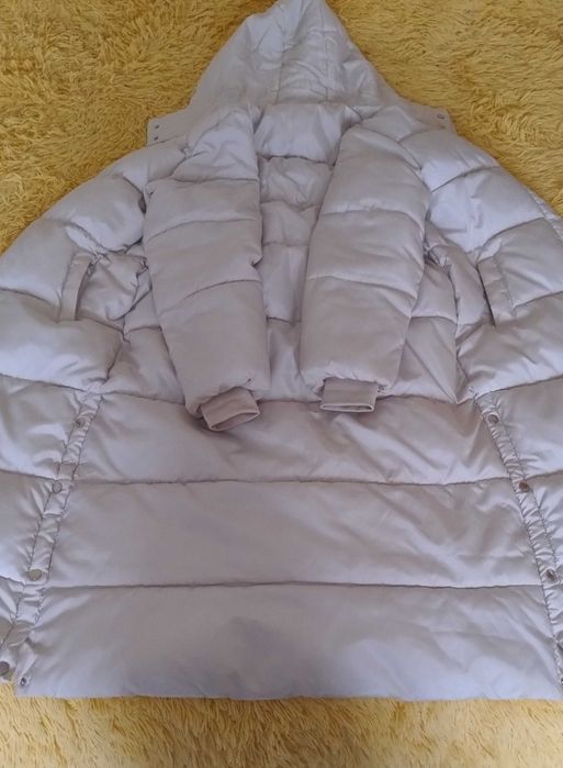 Пуховик об'ємний довгий