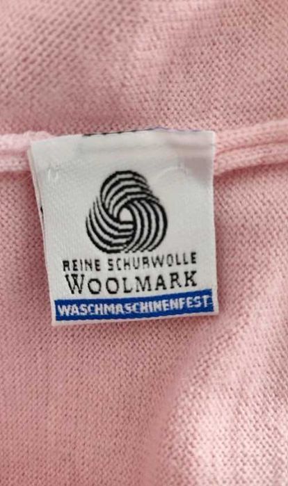 Różowy golf z krótkim rękawem Peter Hahn 100% Pure New Wool