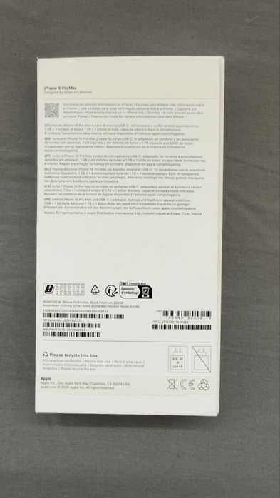 Vendo Iphone 16 Pro Max 256gb