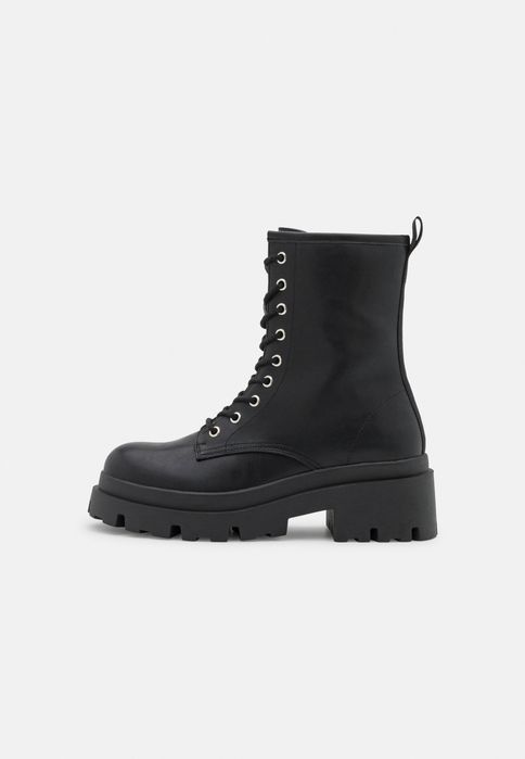 Even&Odd 38 Buty Damskie Botki Czane Sznurowane Workery T1586