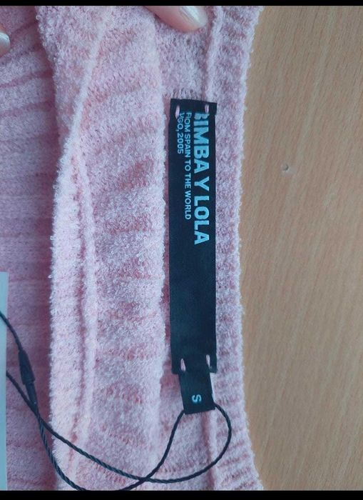 Top Canelado Rosa em Algodão da Bimba Y Lola - NOVO