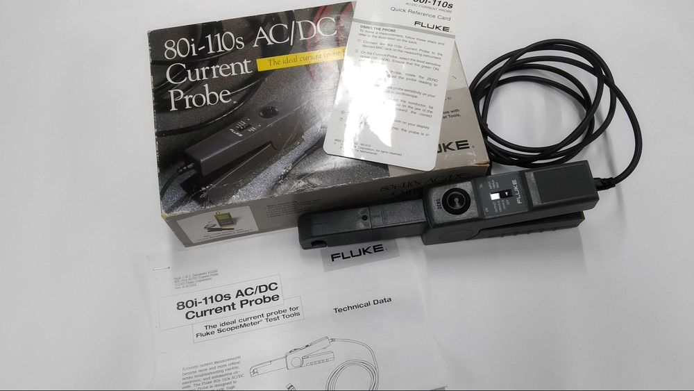 FLUKE  Sonda de corrente / pinça amperimétrica profissional para osciloscópio, modelo 80i-110s AC/DC com conector BNC