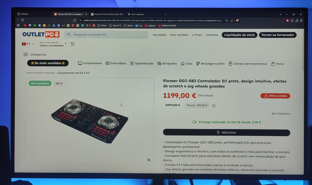 Mesa de mistura Serato DDJ-SB3