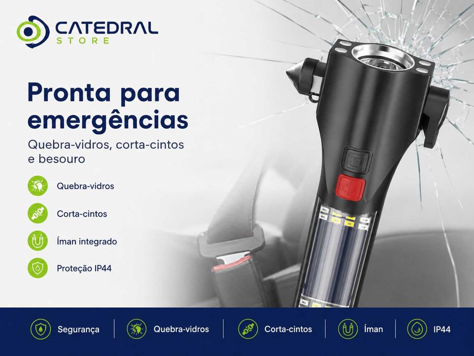 Lanterna de Segurança 7 em 1 SUPERFIRE 310lm Powerbank