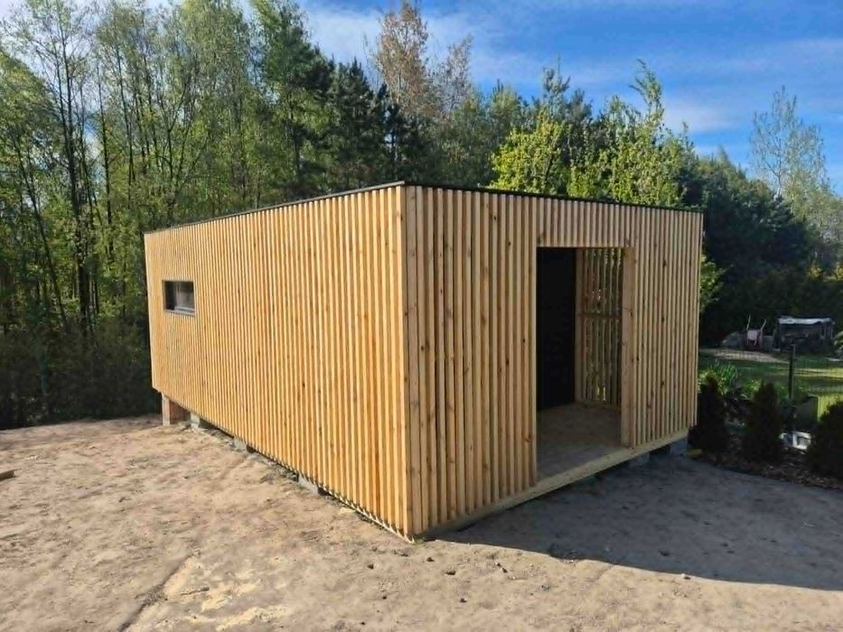 Domek narzędziowy • • • • G10 z werandą • • • • 4x7 m nowoczesny DREWNOTRIK