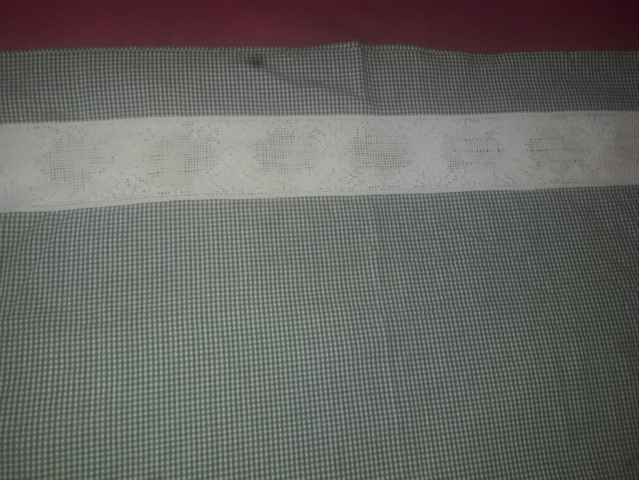 Lençol  xadrez com renda437559581979463681