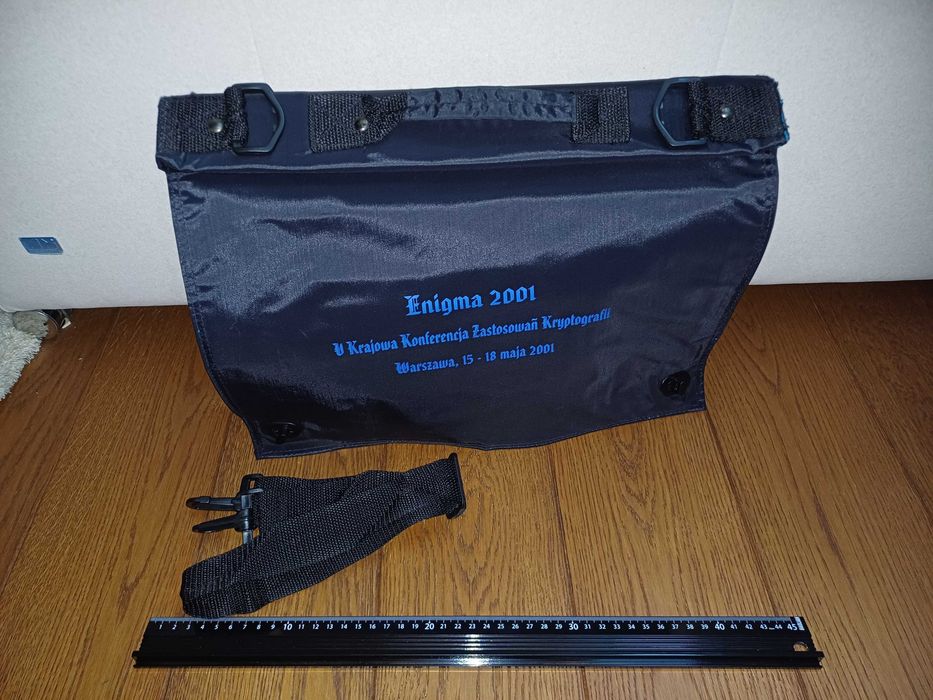 Torba na materiały konferencyjne A4 z napisem "Enigma 2001 ..."