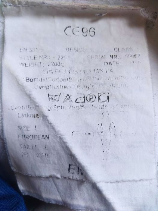 Защитные брюки для работы с ручной цепной пилой