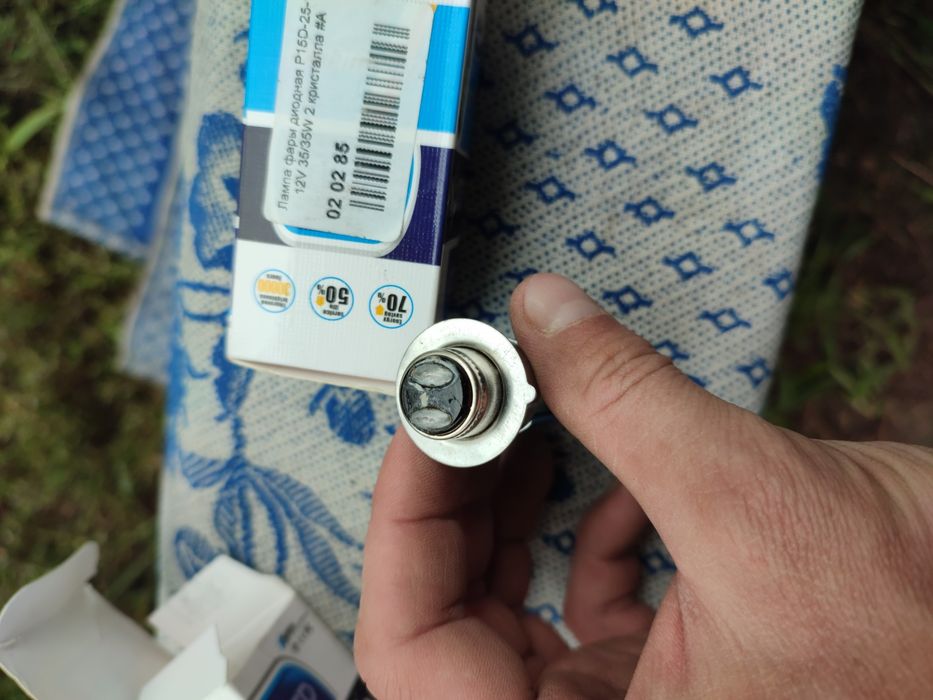 Лампа фари диодна P15D-25-1  LED-2