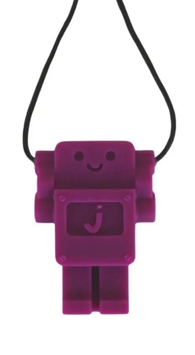 Gryzak antystresowy naszyjnik - robot fioletowy. Jellystone