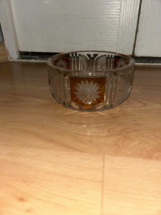 Kryształowa miseczka z czasów PRL