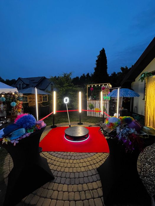 Fotobudka 360 - ozdoba na wesele i osiemnastkę, biały miś, magnesy HIT