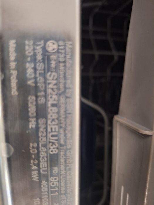 Zmywarka Wolnostojąca Siemens Inox 60 cm 6 miesiecy Gwarancji