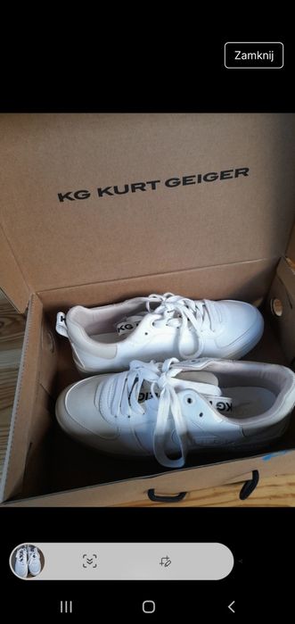 Buty biale skorzane trampki damskie kurt geiger 40