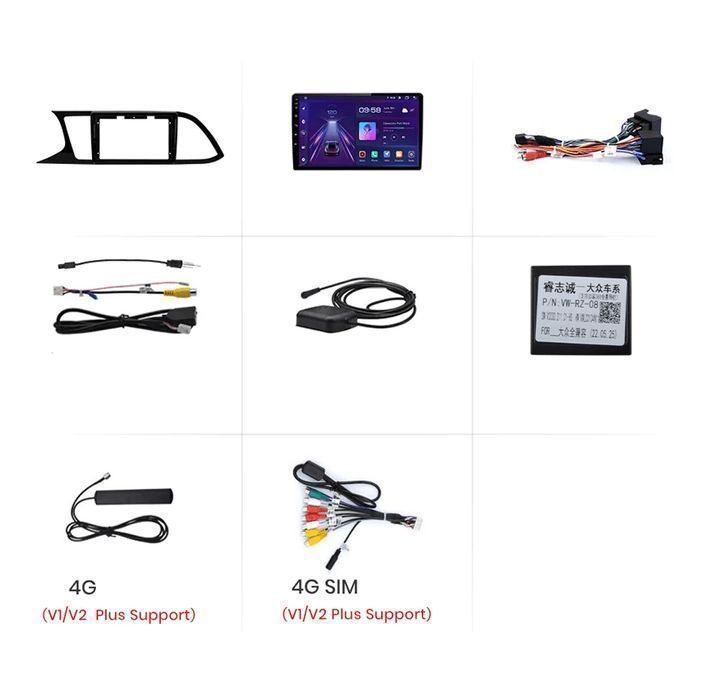 Radio Android 9” CarPlay Android Auto – Seat Leon MK3 2012–2020 PL