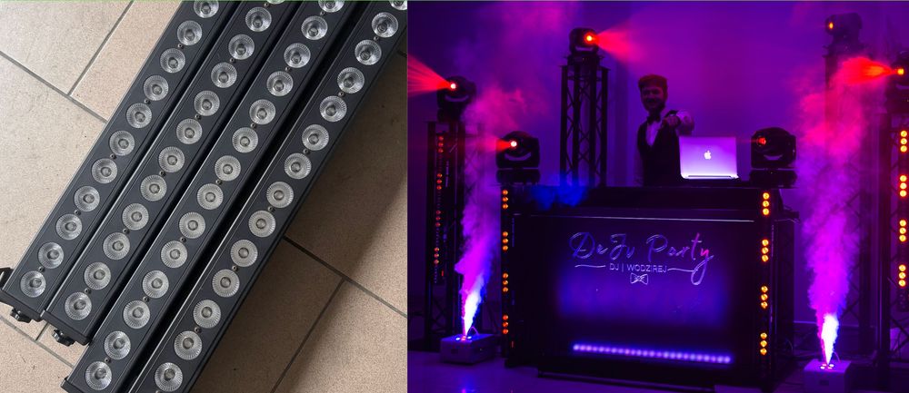 Belki LIGHT4ME LED 24 RGB z płytkami DMX 4 SZTUKI