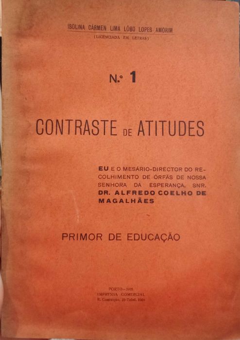 Contraste de Atitudes - Isolina Cármen Lima Lôbo Lopes Amorim