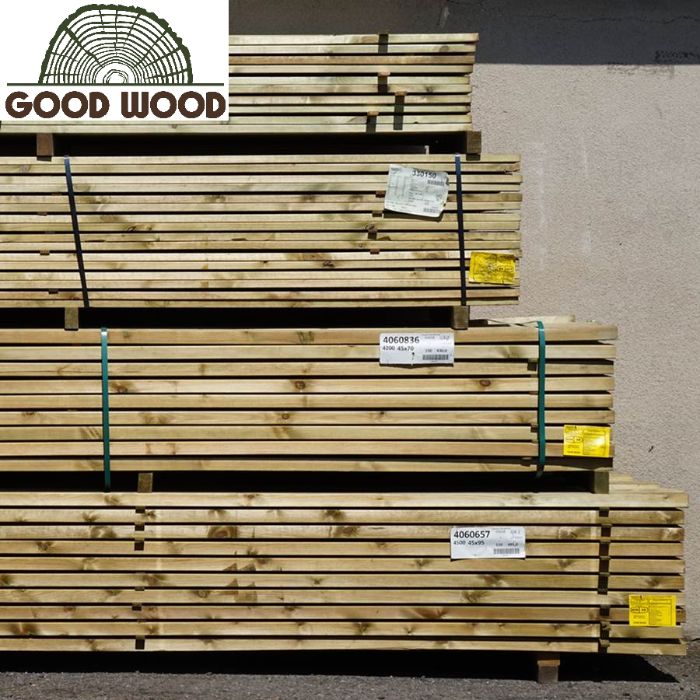 Drewno c24 IMPREGNOWANE CIŚNIENIOWO 45x145 legary kantówki SZWEDZKIE