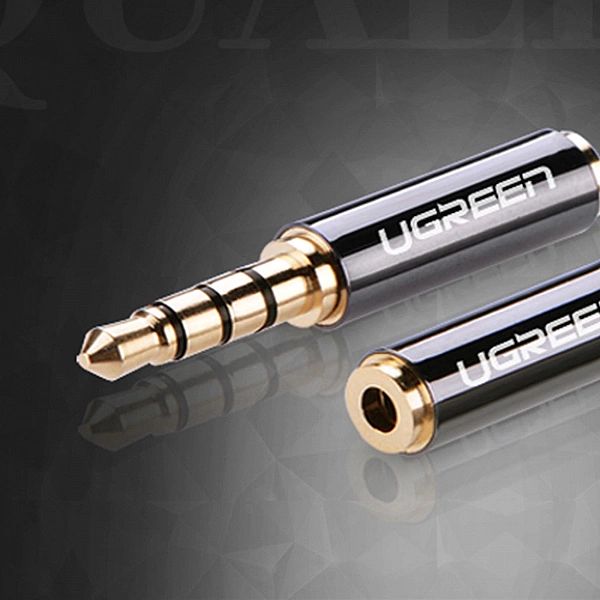 Ugreen adapter audio jack 3.5mm męski do jack 2.5mm żeński czarny (205
