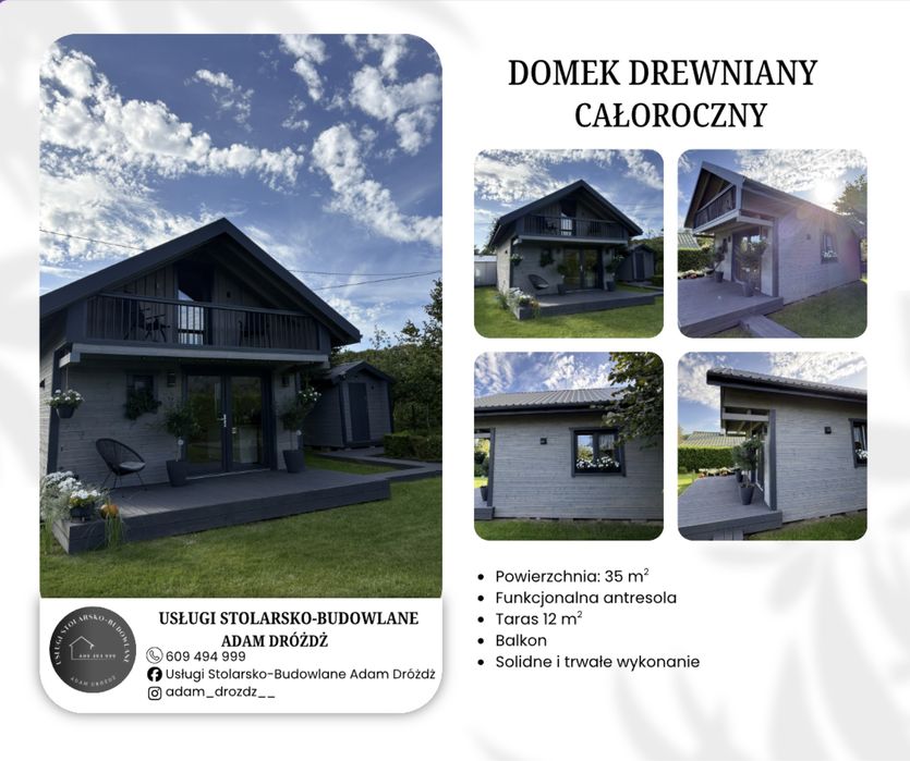 domek drewniany altana taras pergola
