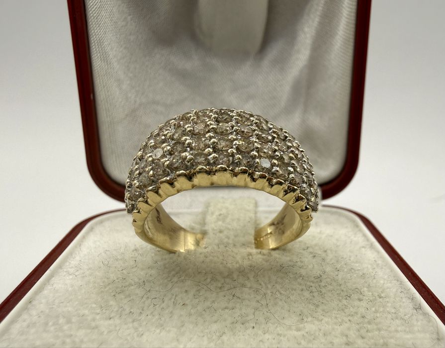 Złoty pierścionek 585 z diamentami 2,00ct Si1-P1/K-M