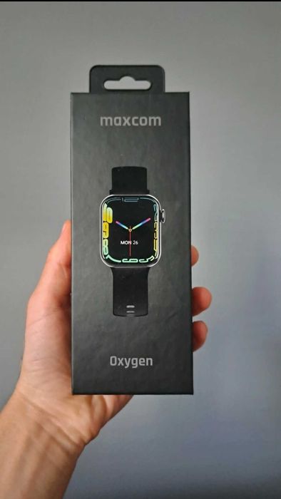 Nowy czarny Zegarek elektryczny, maxcom Smartwatch FW26 Oxygen