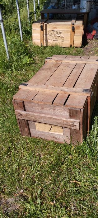 Skrzynia drewniana wojskowa