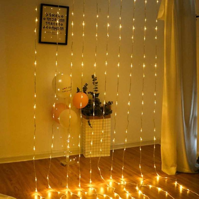 Водоспад 3 на 2,5 метри світлодіодна новорічна гірлянда штора на вікно