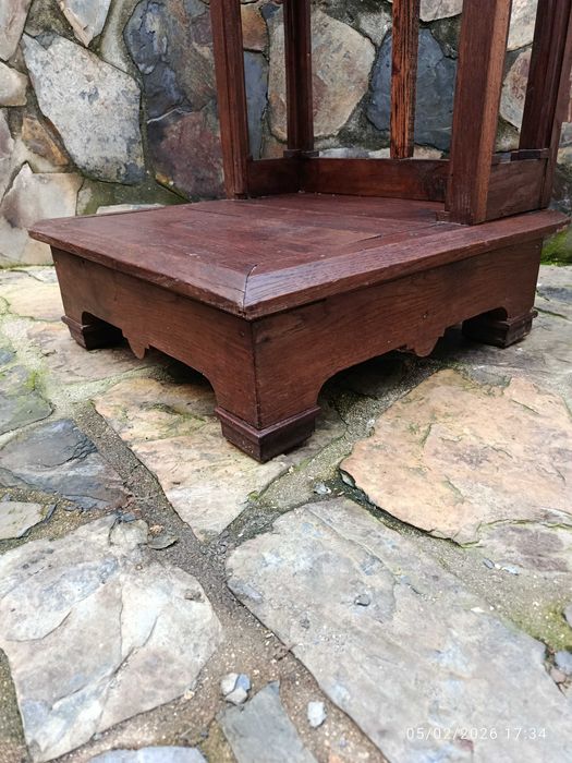 Genuflexório oratório de oração Carvalho Gótico Vitoriano século XIX