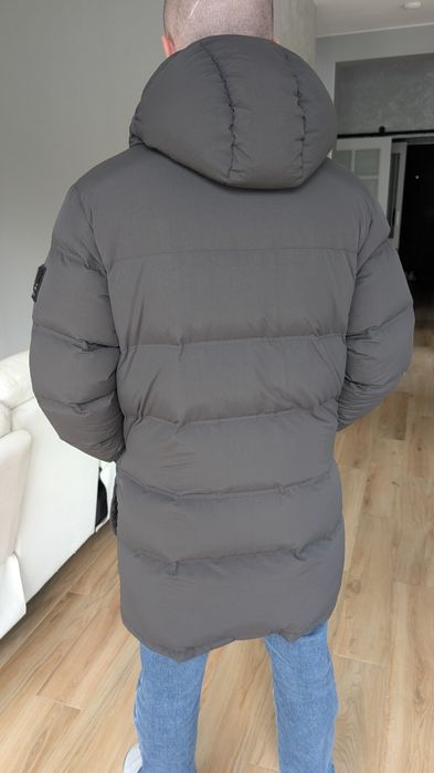 Довгий пуховик jack wolfskin, напівпальто, пух