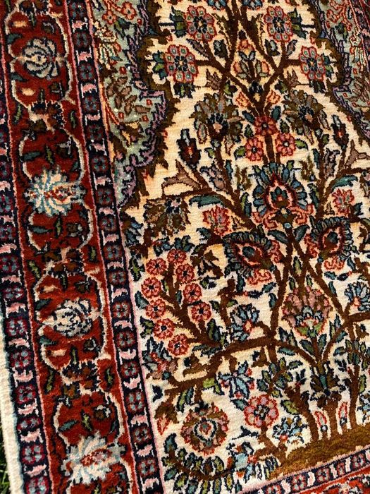 Jedwabny r.tkany dywan perski GHOUM / GHOM 100x60 galeria 7 tyś