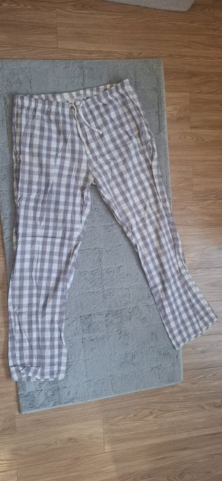Nowe spodnie do spania piżamowe w kratkę M (42/44)