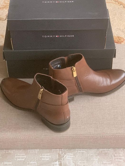 Botki damskie Tommy Hilfiger Tessa brązowe