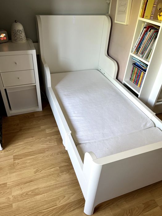 BUSUNGE Cama infantil extensível 80x200 cm + colchão ÖMSINT