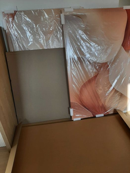 Obraz na eko-płótnie komplet 2 abstrakcyjnych obrazów 120 x 80 cm