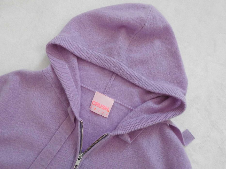 CRUSH. Kaszmirowy dres kaszmirowa bluza z kapturem i spodnie M L