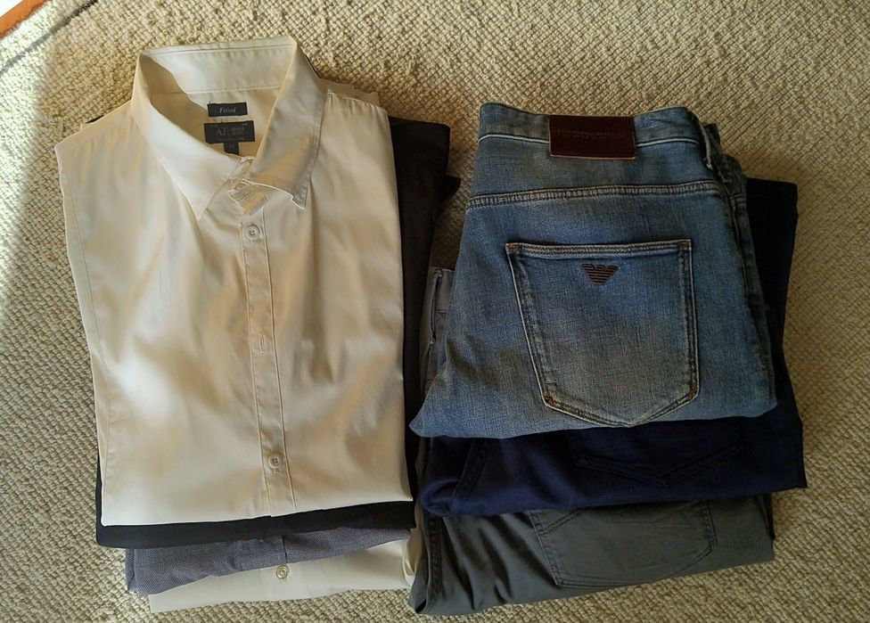 Camisas e calças de marca para homem