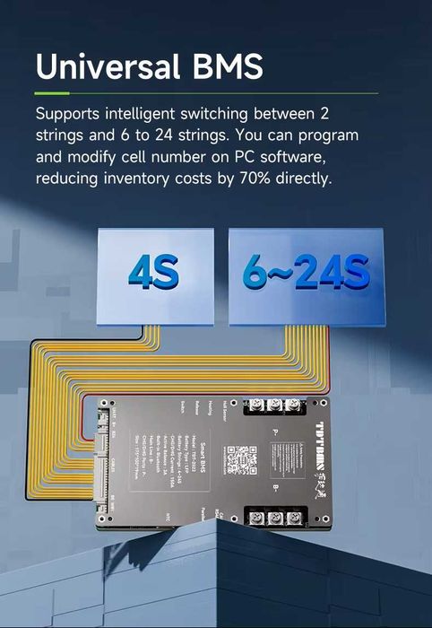 Balanser BMS 250 A TDT BAL 3A opcja WIFI 250A 6-24S 18-72Volt Bluetooth Applikacja
