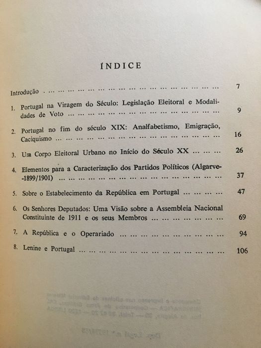 Caciquismo/ Política Comercial/ Evolução Demográfica