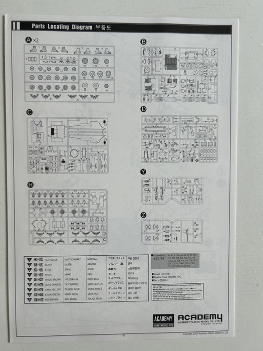 Czołg M7 Proest model do sklejania Academy 13210