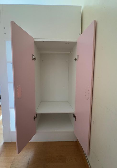 Cama alta c/ secretária c/ 4 gavetas 90x200cm Ikea