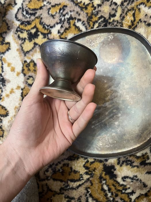 Набір чайний мельхиор