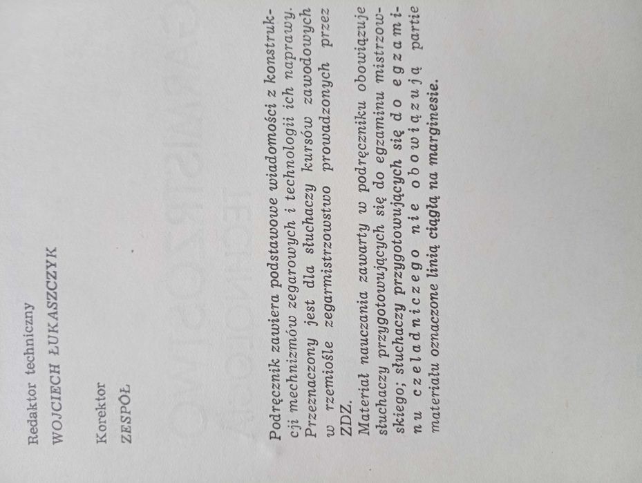 Zegarmistrz - księga technologii