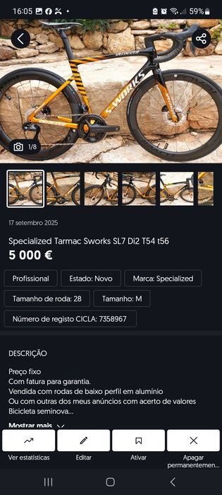 Peças acessórios e bicicletas