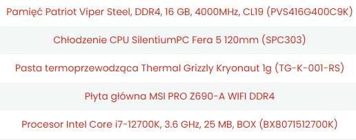 Komputer Stacjonarny i7 12700k RTX 4060